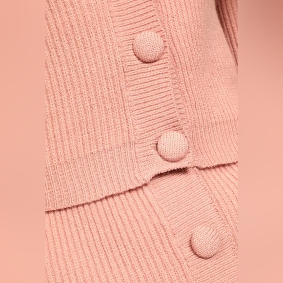 Autumn Scenery Dusty Pink Knit Two-Piece Sweater Mini Dress size M - Picture 6 of 7